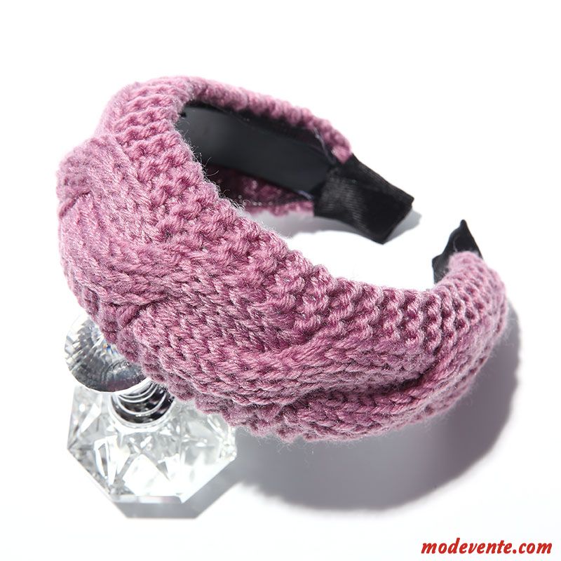 Épingle À Cheveux Femme Ultra Hiver Le Nouveau Tricot Manuel Ornements De Cheveux Pure Rose