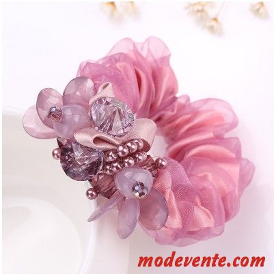 Épingle À Cheveux Femme Élastique Fleurs Cheveux En Plaques Cercle Des Cheveux Ornements De Cheveux Accessoires Rose Violet