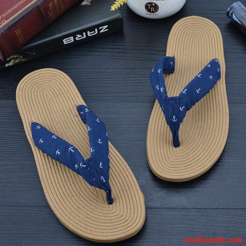 Étudiant Chaussons Loisir Plage Antidérapant Tendance Rosybrown Tongs Homme Pas Cher