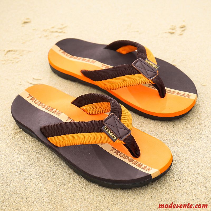 Étudiant Plage Caoutchouc Été Chaussons Tongs Homme Violet