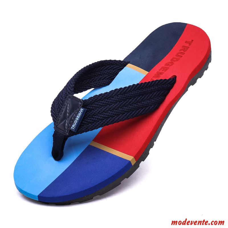 Étudiant Plage Caoutchouc Été Chaussons Tongs Homme Violet