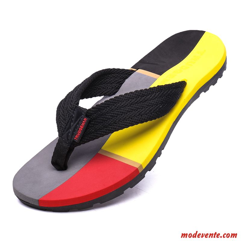 Étudiant Plage Caoutchouc Été Chaussons Tongs Homme Violet