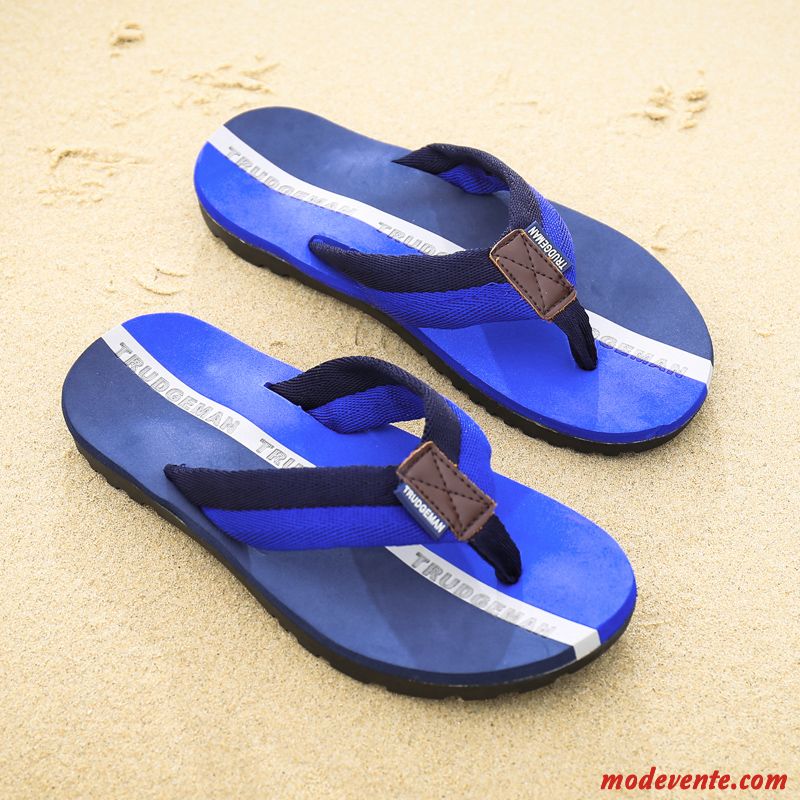 Étudiant Plage Caoutchouc Été Chaussons Tongs Homme Violet