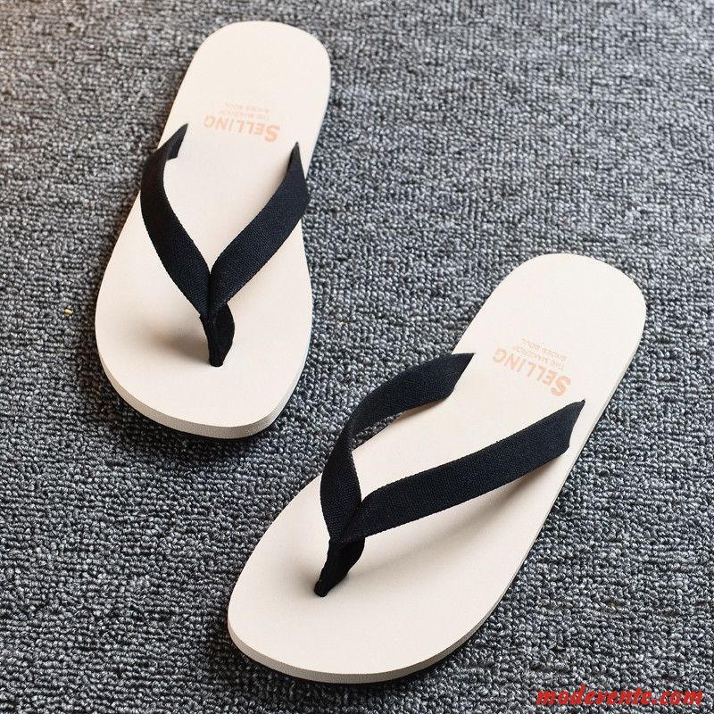 Été Tongs Homme Tendance Caoutchouc Chaussons Plage