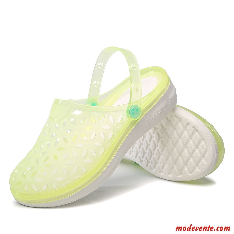 Achat Sandales Femme Pas Cher Blanc Vert Mousse Mc27586