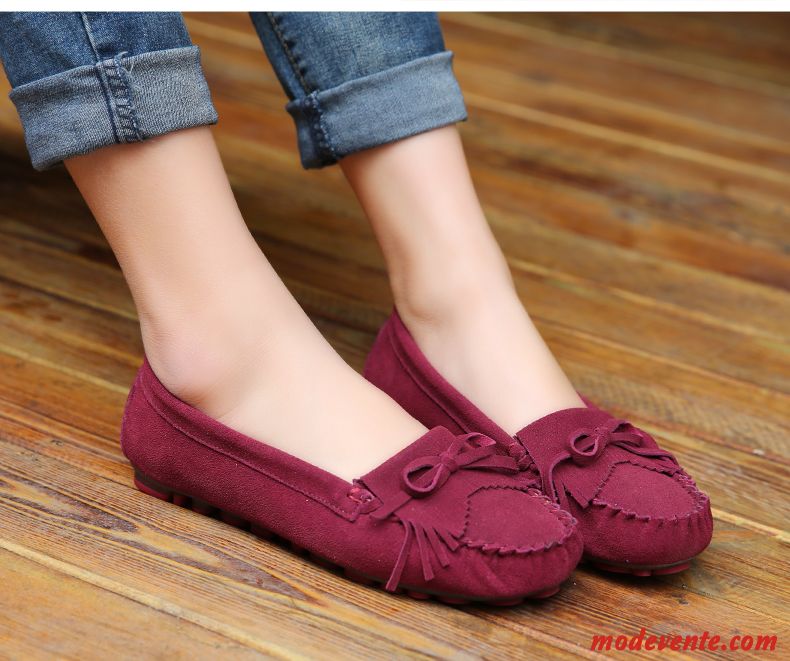 Ballerine Femme Compensée Pas Cher Tomate Bordeaux Mc26599