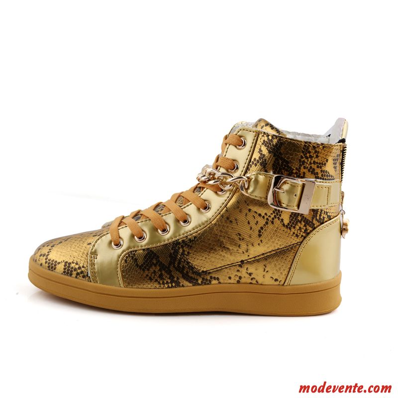 Basket Montante Leopard Pas Cher Lavande Beige Sable Mc20514