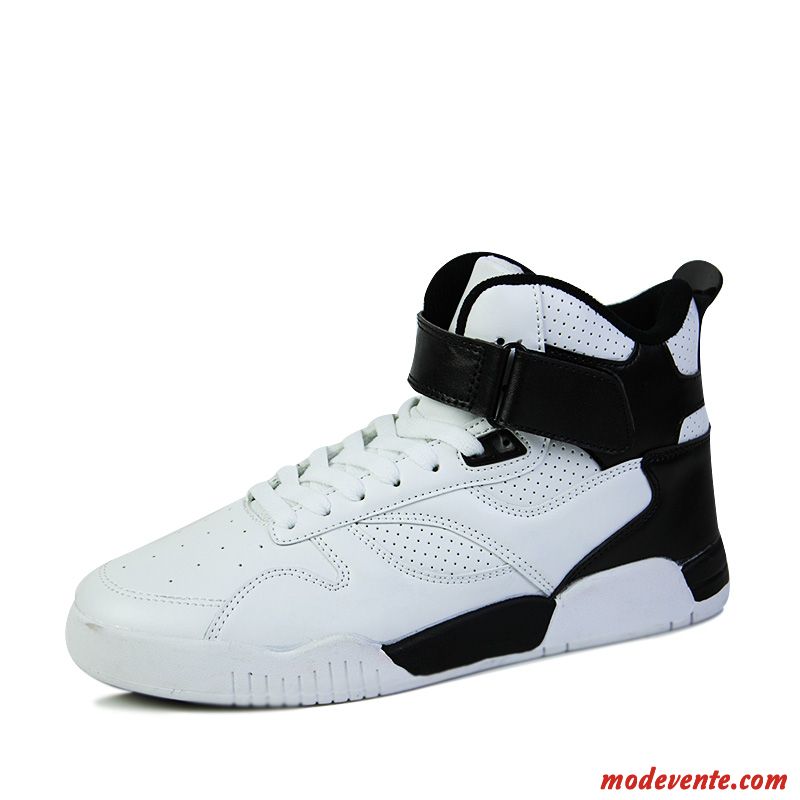 Basket Montantes Blanche Homme Pas Cher Blanc Marron Mc20501