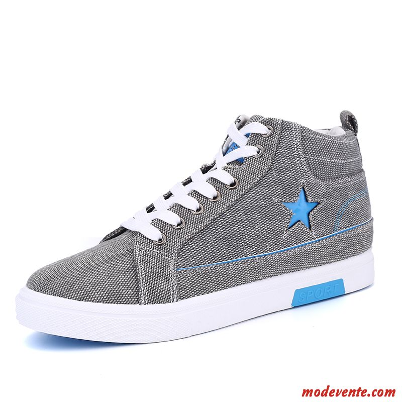 Basket Montantes Homme Mode Poudre Bleue Blanc Mc20389