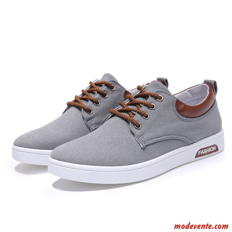 Basket Toile Blanche Homme Neige Gris Mc21439