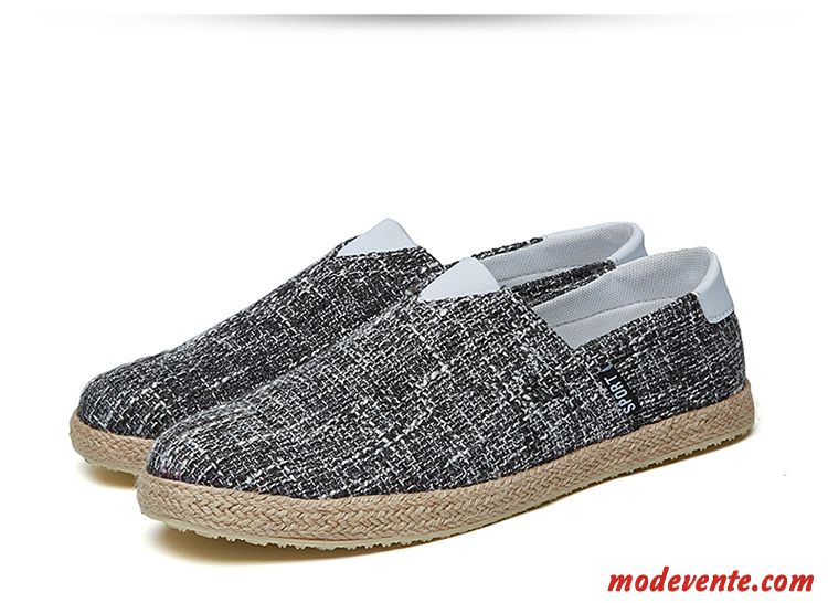 Basket Toile Pour Homme Saumon Gris Mc21616