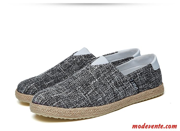 Basket Toile Pour Homme Saumon Gris Mc21616