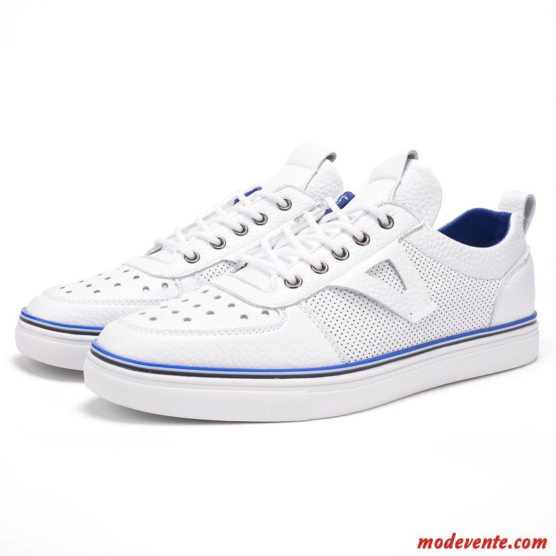 Baskets Basse Homme Grandes Tailles Tout Blanc Vin Rouge Mc21060