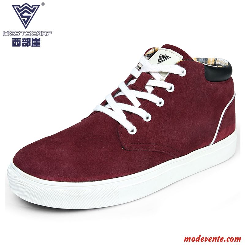 Baskets Montants Homme Pierre Vin Rouge Mc20293