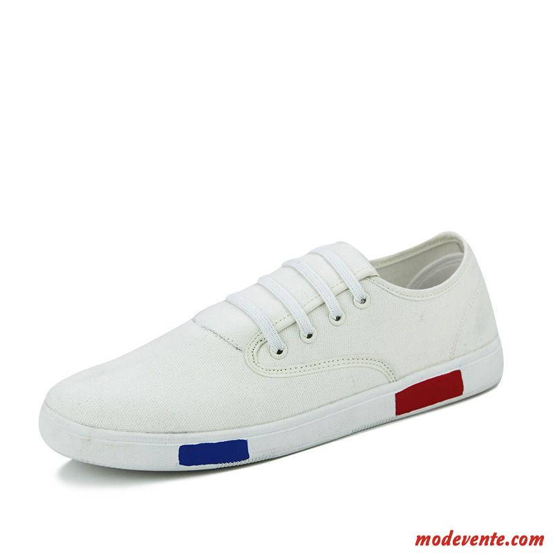 Basquette Basse Homme Blanc Saumon Mc25089