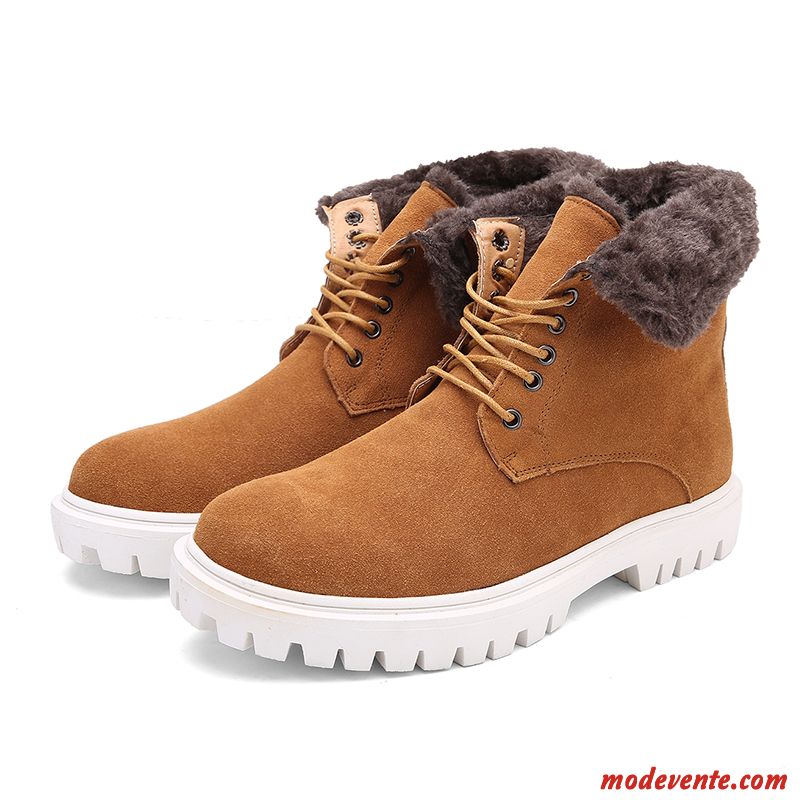 Boots Cuir Beige Homme Blé Blanc Mc22299