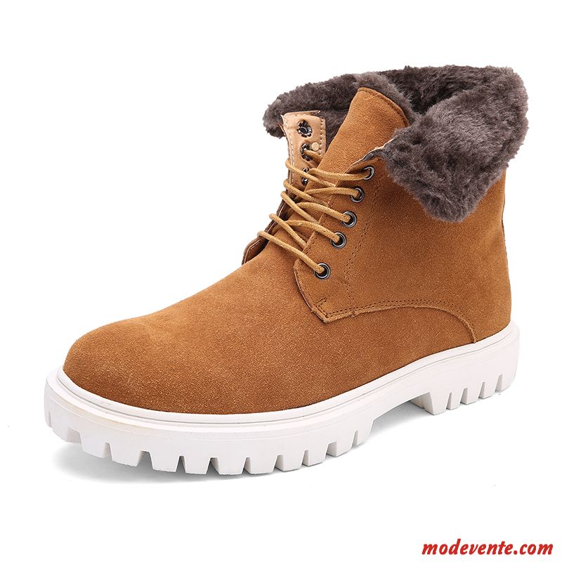 Boots Cuir Beige Homme Blé Blanc Mc22299