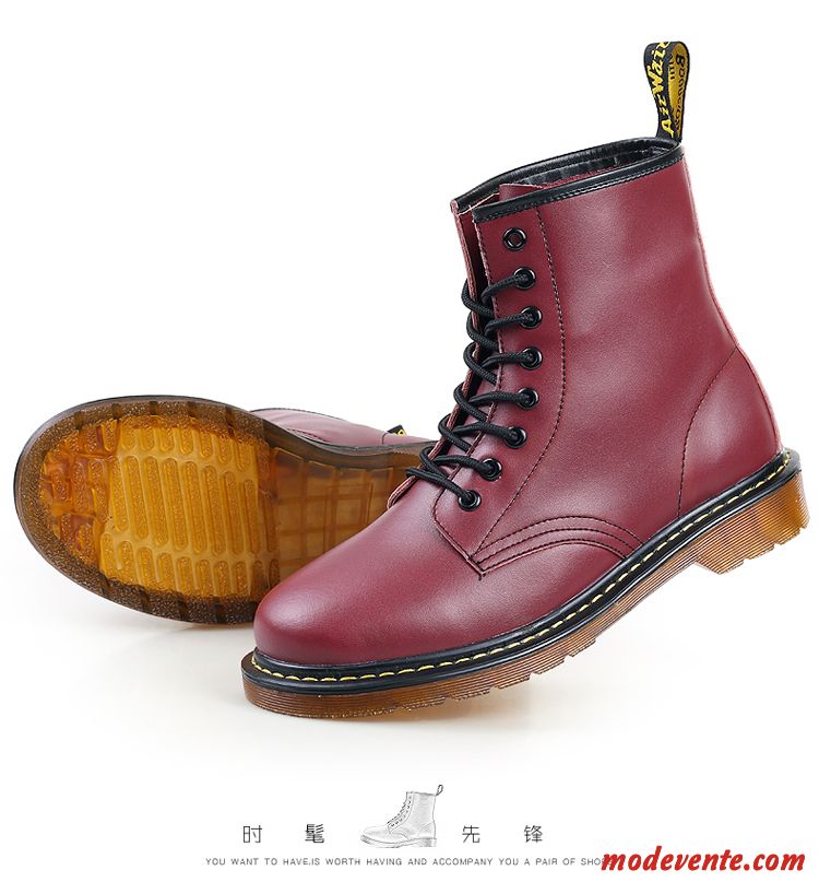 Boots Homme Cuir Beige Noir Saumon Mc22254
