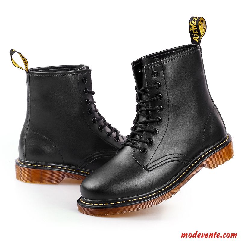 Boots Homme Cuir Beige Noir Saumon Mc22254