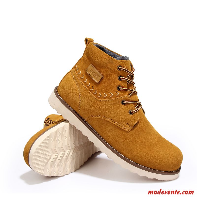 Botte Homme Pas Cher Mode Rose Choquant Beige Sable Mc22241