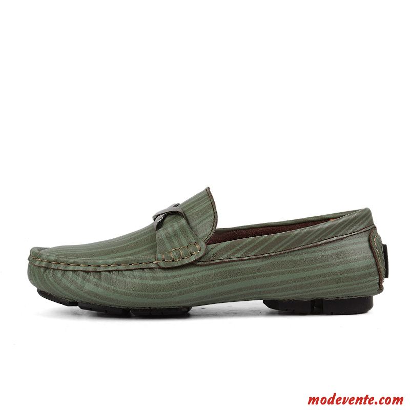 Botte Mocassin Homme Pas Cher Vert Pâle Chameau Mc23727