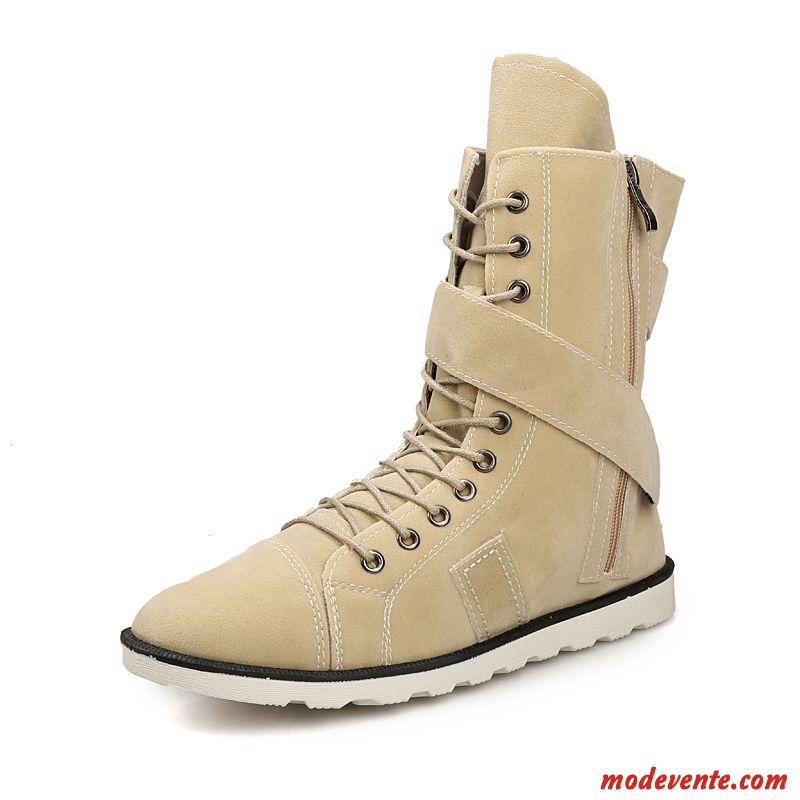 Bottes Chaussure De Marque Pas Cher Jaune Saumon Mc22417