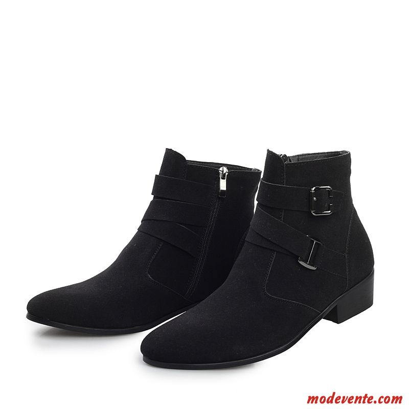 Bottes Cuir Plates Homme Blé Lavande Mc22095