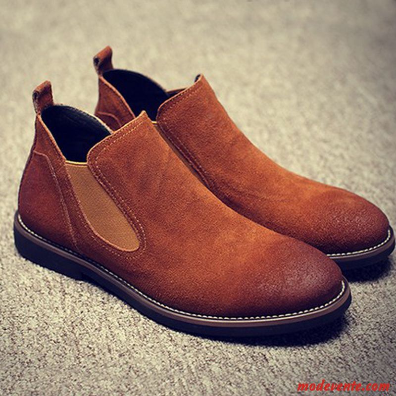 Bottes D Hiver Pas Cher Homme Crème Palevioletred Mc22167
