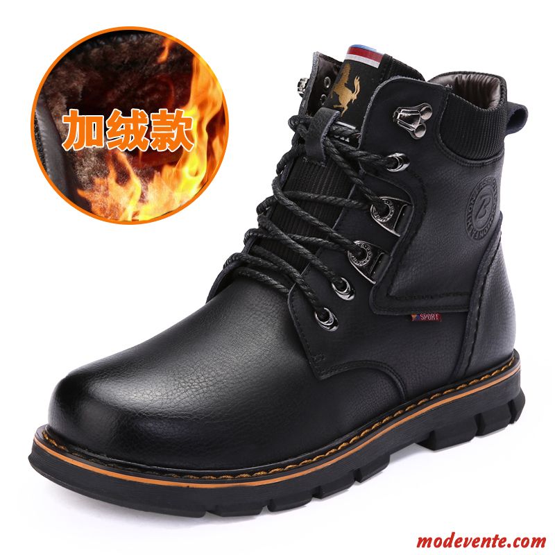 Bottes Homme Noir Talon Violet Or Mc22324