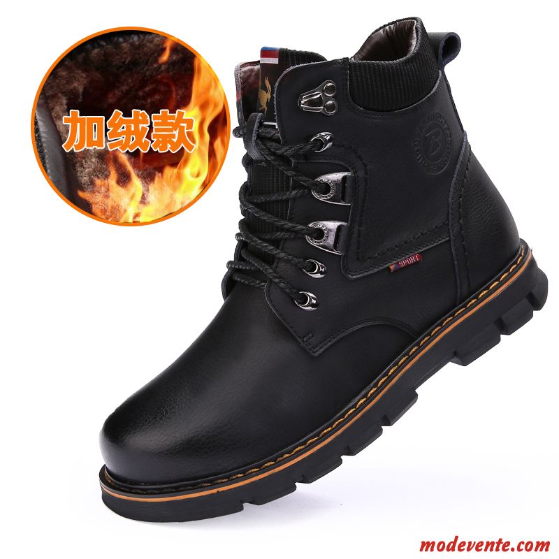 Bottes Homme Noir Talon Violet Or Mc22324