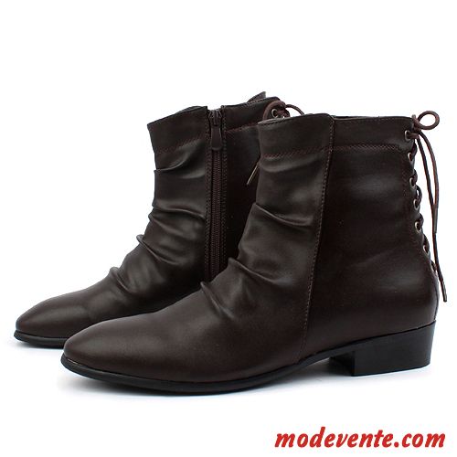 Bottes Homme Noir Talon Écarlate Gris Charbon Mc22407