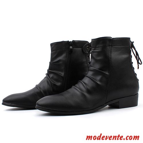 Bottes Homme Noir Talon Écarlate Gris Charbon Mc22407