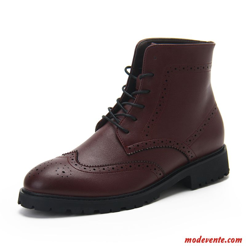 Bottes Noires Cuir Crème Lilas Mc22439