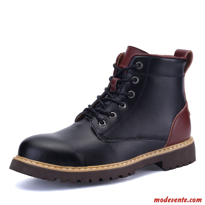 Bottine Talon Pas Cher Homme Rosybrown Vin Rouge Mc22367