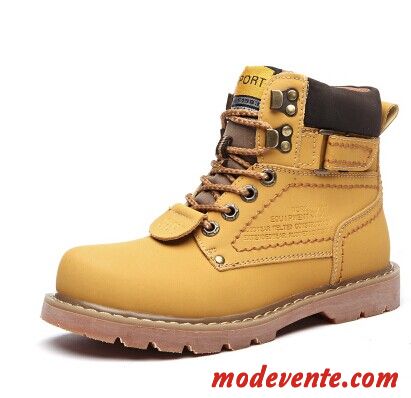 Bottines Homme Pas Cher Cuir Chameau Jaune Mc22446