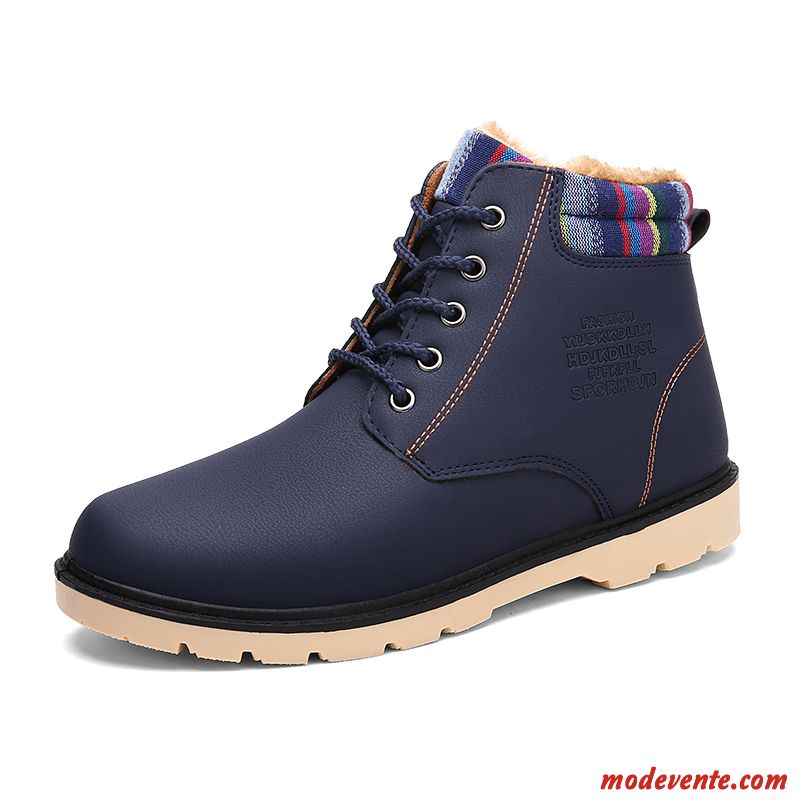 Bottines Noir A Talon Bleu Ciel Mauve Mc22179