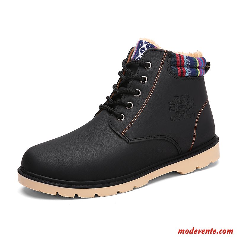 Bottines Noir A Talon Bleu Ciel Mauve Mc22179