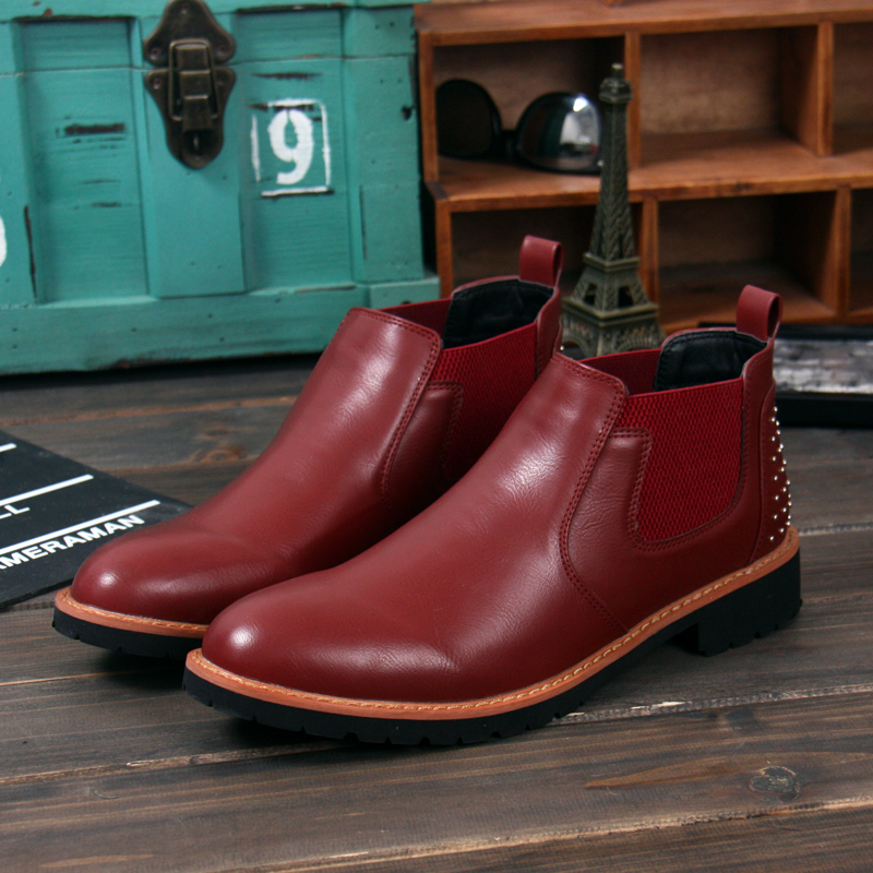 Bottines Pas Cher Cuir Homme Bleu Marin Vert Émeraude Mc22278