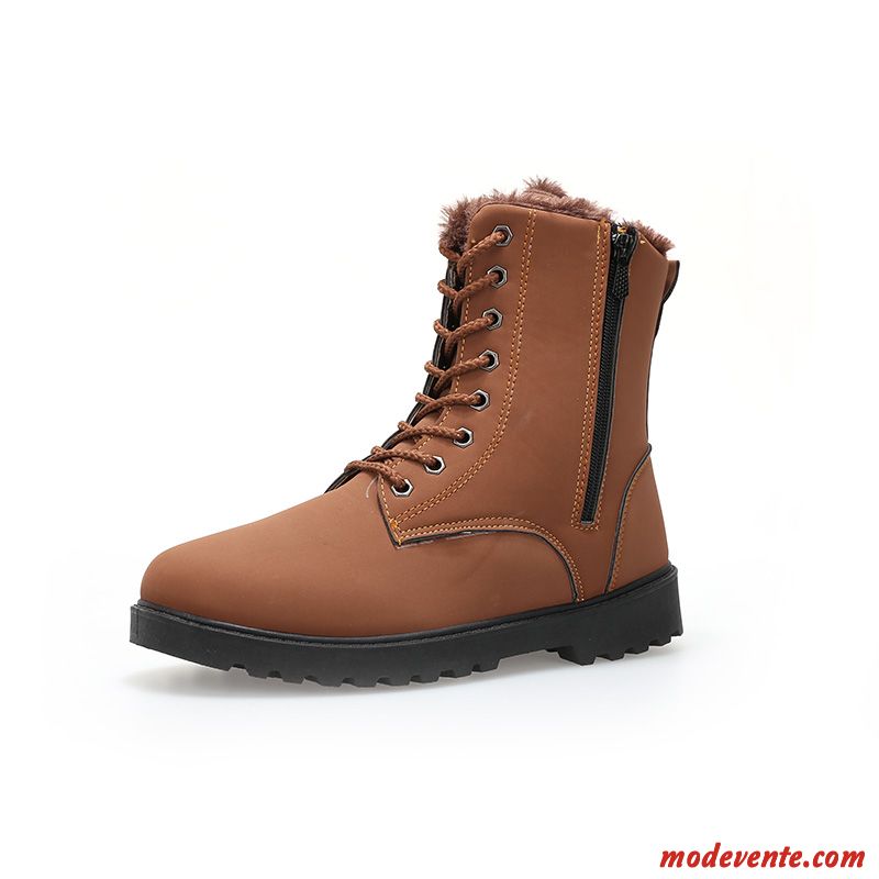 Bottines Plateforme Pas Cher Homme Beige Rose Mc22383