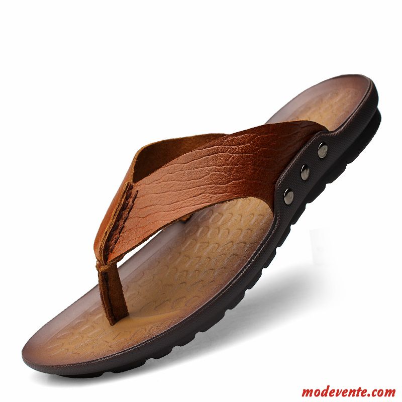 Chausson Cuir Chaussons Pas Cher Neige Beige Mc25873