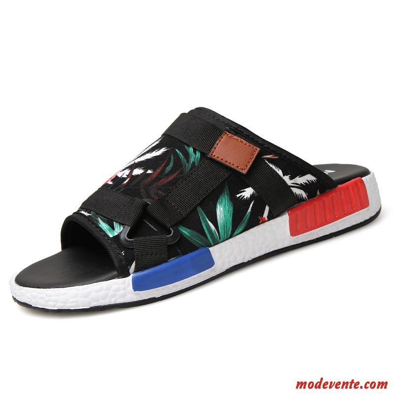 Chaussons Homme Pas Cher Blanc Bleu Turquoise Mc25902