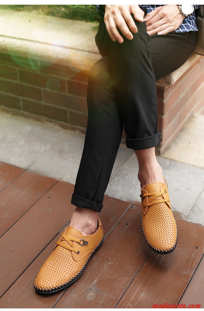 Chaussure Basse Homme Compensée Ivoire Rosybrown Mc21169