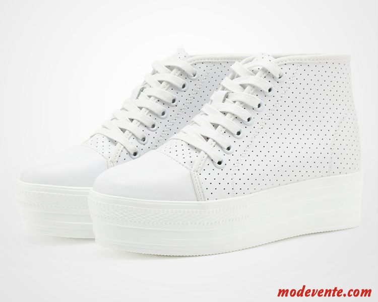 Chaussure Blanche Montante Femme Lavande Saumon Mc26352