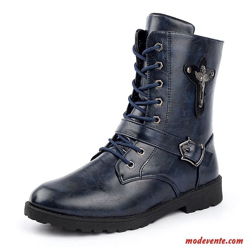 Chaussure Botte Homme Pas Cher Bleu Ciel Argent Mc22451