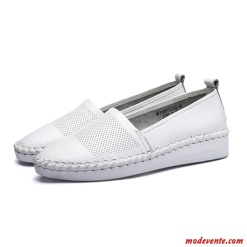Chaussure De Mocassins Pas Cher Ambre Blanc Mc26949