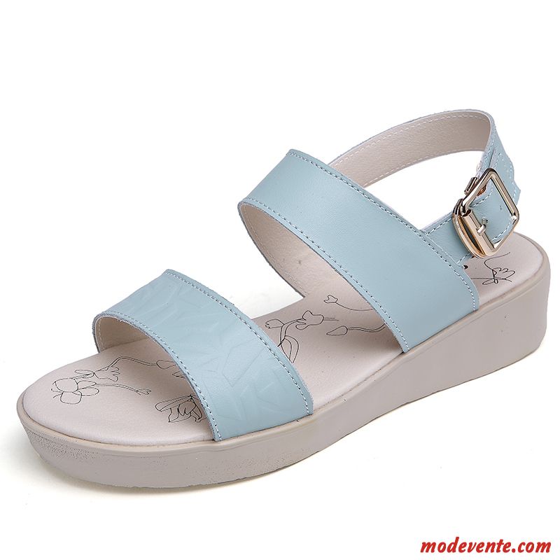 Chaussure De Sandales Pas Cher Turquoise Blanc Neigeux Mc27390