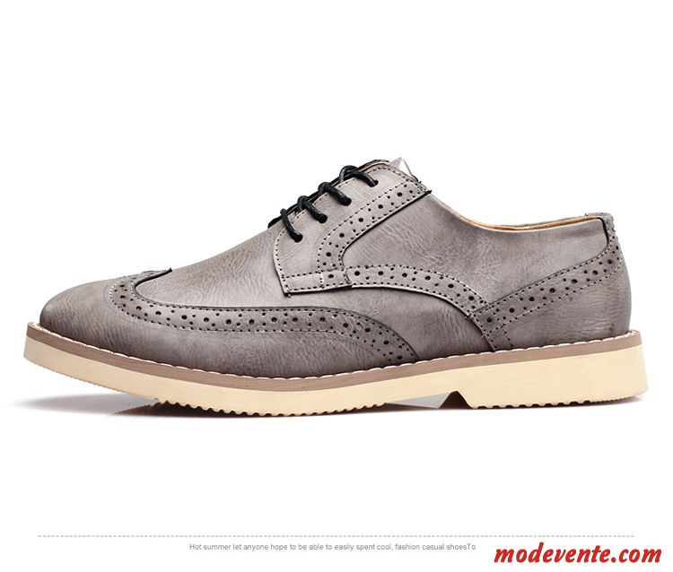 Chaussure De Ville Basket Homme Gris Fumé Vert Émeraude Mc24282
