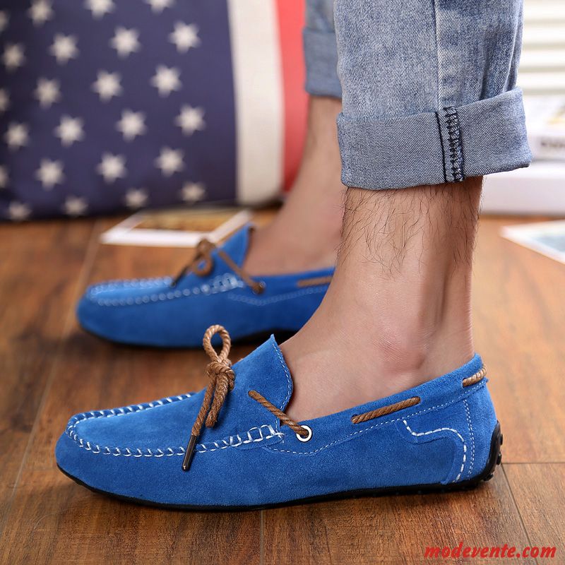 Chaussure De Ville Boss Homme Blanc D'huître Bleu Royal Mc24380