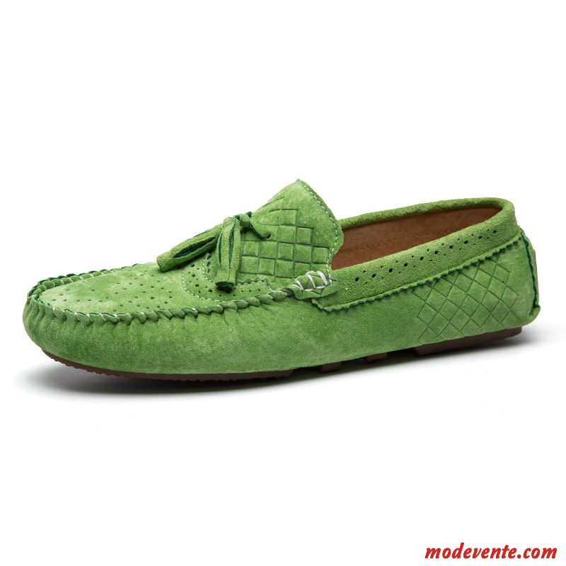 Chaussure De Ville Classe Pour Homme Vert Jaunâtre Kaki Mc24281