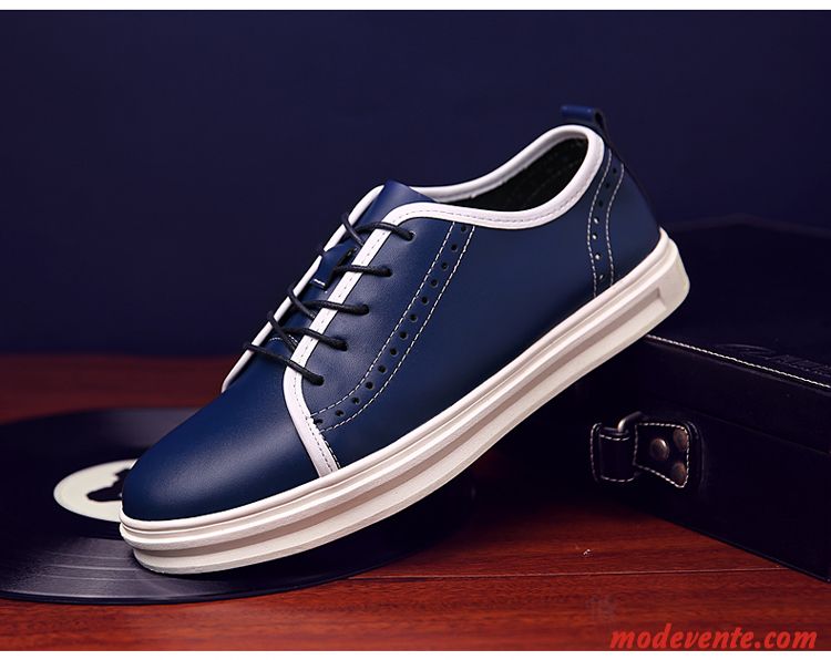Chaussure De Ville Cuir Bleu Homme Papayawhip Violet Mc24296